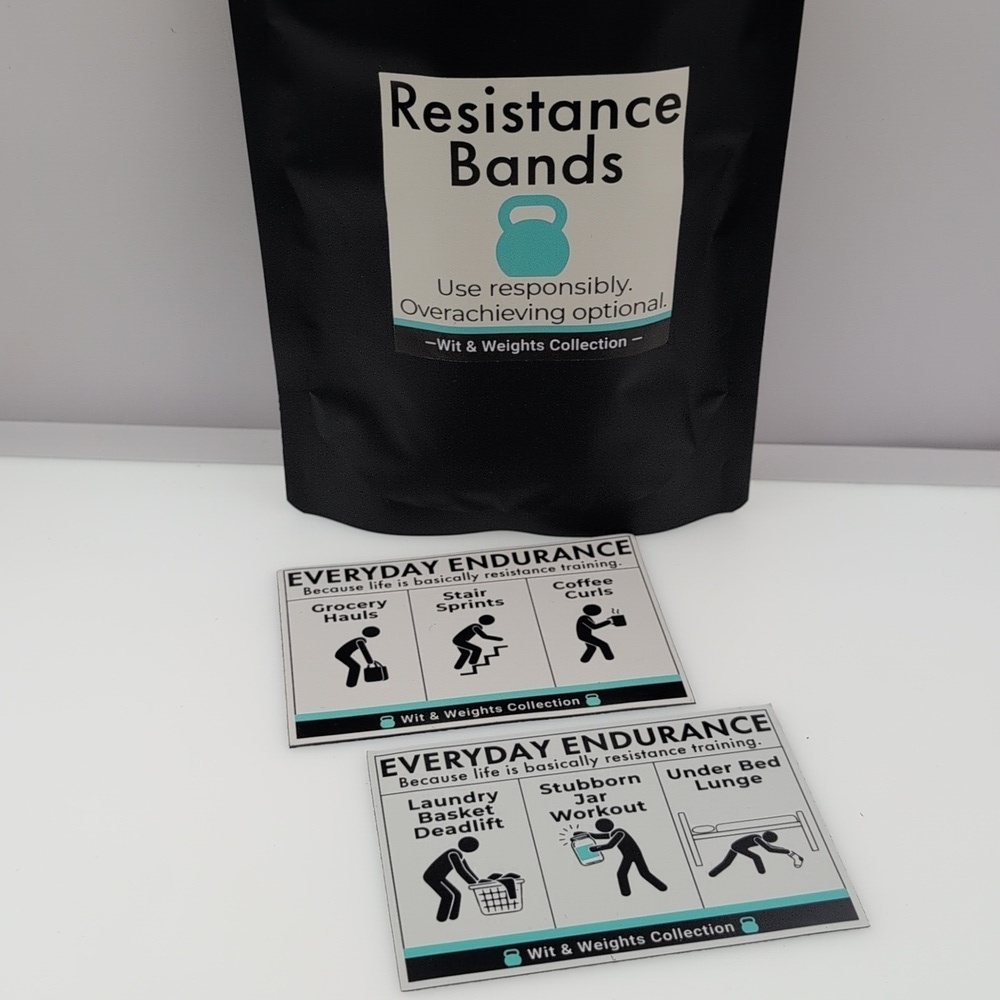 Everyday Endurance Resistance Band Kit – Resistance Bands + Witty Workout Magnet